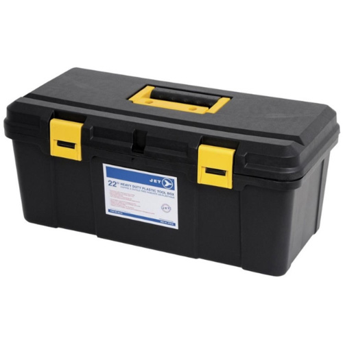 JPTB-22 Plastic Hand Tool Box, 22" W x 10-1/4" D x 9-1/2" H, Black Nia-Chem Ltd.