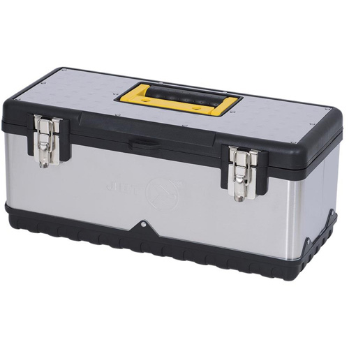 JPSTB-20 Stainless Steel Hand Tool Box, 9-63/100" D x 20" W x 8-7/8" H, Black/Silver Nia-Chem Ltd.