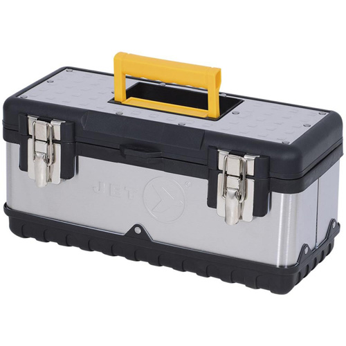 JPSTB-15 Stainless Steel Hand Tool Box, 6-1/4" D x 15" W x 7" H, Black/Silver Nia-Chem Ltd.