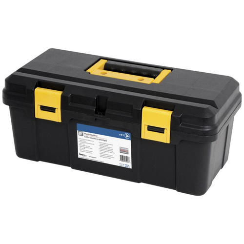 JPTB-19 Plastic Hand Tool Box, 19" W x 9" D x 8" H, Black Nia-Chem Ltd.