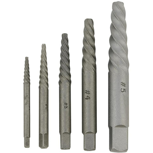 JSSE-5S Spiral-Type Screw Extractor Set, Alloy Steel Nia-Chem Ltd.
