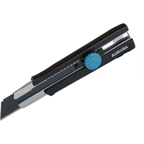 Couteau r&eacute;tractable de 25 mm, Acier inoxydable, Robuste, Prise en Caoutchouc Nia-Chem Ltd.