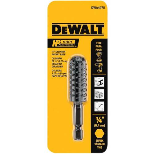 R&acirc;pe rotative cylindrique haute performance 1/2" avec tige hexagonale 1/4" Nia-Chem Ltd.