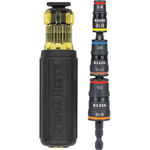 Jeu de douilles &agrave; chocs r&eacute;versibles 7 en 1 avec poign&eacute;e, Prise 1/2"/5/16"/1/4"/7/16"/9/16"/3/8', 7 mr Nia-Chem Ltd.