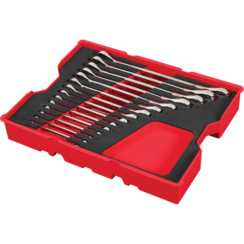 SAE Wrench Set with Tray for PACKOUT Drawers, Ratcheting Combination, 15 Pieces, Imperial Nia-Chem Ltd.
