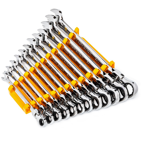 90-Tooth 12 Point Wrench Set, Flex Head/Ratcheting Combination, 12 Pieces, Metric Nia-Chem Ltd.