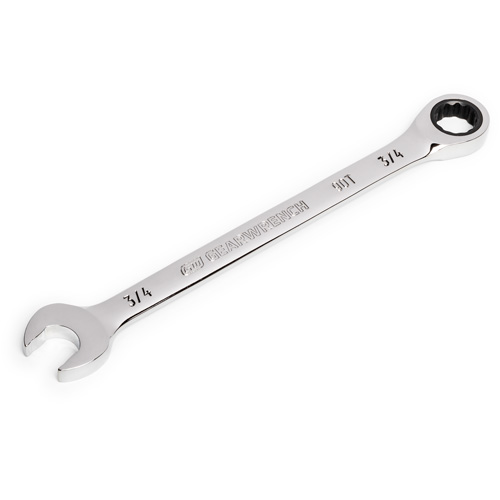 90-Tooth Ratcheting Combination Wrench, 12 Point, 3/4", Chrome Finish Nia-Chem Ltd.