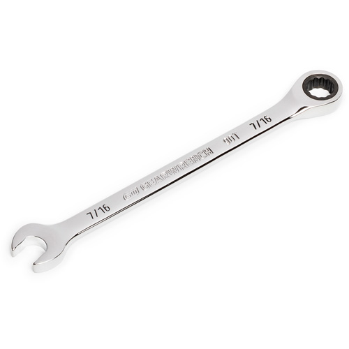 90-Tooth Ratcheting Combination Wrench, 12 Point, 7/16", Chrome Finish Nia-Chem Ltd.