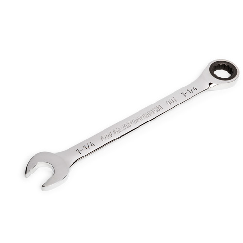 90-Tooth Ratcheting Combination Wrench, 12 Point, 1-1/4", Chrome Finish Nia-Chem Ltd.