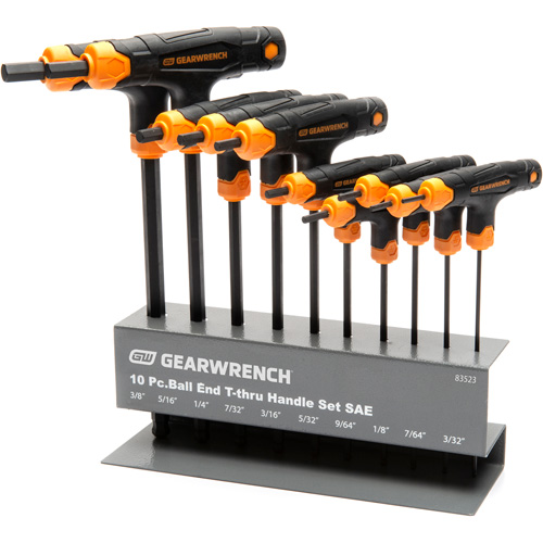 SAE Ball End T-Handle Hex Key Set, 10 Pcs., Imperial Nia-Chem Ltd.