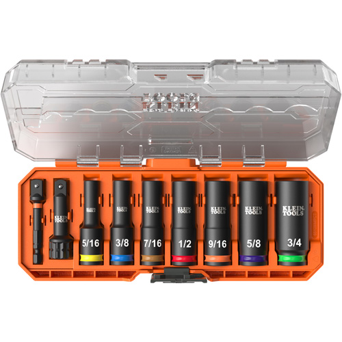KNECT Drive Socket Set, 9 Pcs, Impact, 3/8" Drive Size, Deep Nia-Chem Ltd.