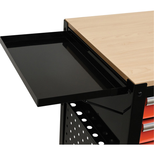 Chariot utilitaire, 4 tiroirs, Noir/Orange Nia-Chem Ltd.