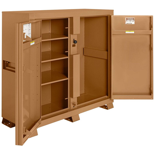 Model 111 Jobsite Cabinet with Padlock, Steel, 47.5 Cubic Feet, Tan Nia-Chem Ltd.