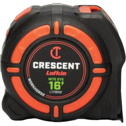 WORKHORSE NITE EYE Tape Measure, 1-1/4" x 16' Nia-Chem Ltd.