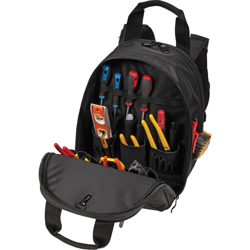 Phantom Collection 36-Pocket Tool Backpack, 11" L x 14-1/2" W, Black, Ballistic/Polyester Nia-Chem Ltd.