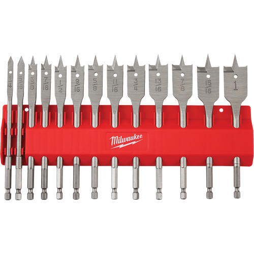 Flat Boring Bit Set, 13 Pieces, High Carbon Steel Nia-Chem Ltd.