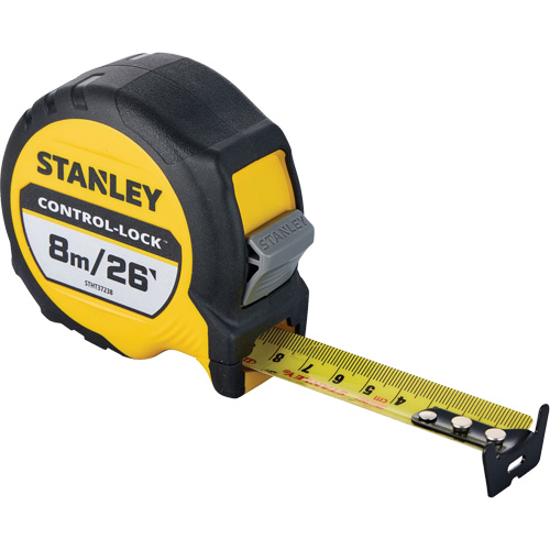 CONTROL-LOCK Tape Measure, 25 mm x 26'/8 m, Imperial & Metric Graduations Nia-Chem Ltd.