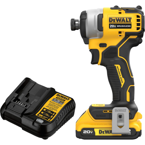 Ensemble tournevis &agrave; chocs sans fil et sans balai ATOMIC COMPACT SERIES MAX*, 1/4", 1700 lb-po Couple max., 20 V, Lithium-ion Nia-Chem Ltd.