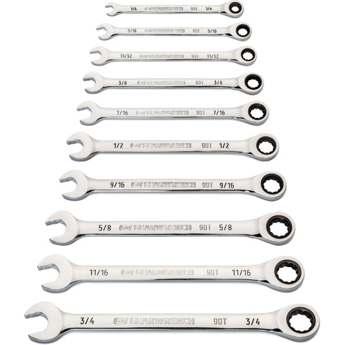 Jeu de cl&eacute;s &agrave; 12 pans et 90 dents, Combinaison &agrave; cliquet, 10 morceaux, Imp&eacute;rial Nia-Chem Ltd.