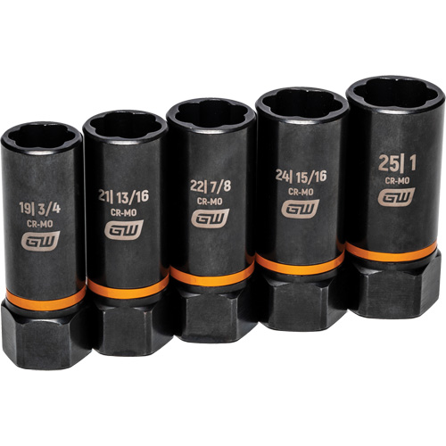 Bolt Biter Extraction Socket Set, 5 Pcs, Impact, 1/2" Drive Size, Deep Nia-Chem Ltd.