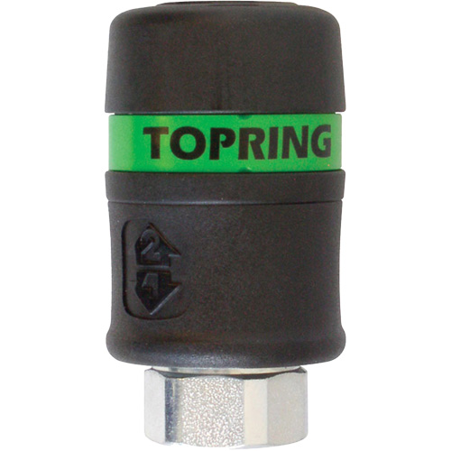 TOPQUIK Ultraflo 7.8 mm Quick Coupler, Polyester Composite, 3/8", Female NPT, 174 PSI Nia-Chem Ltd.
