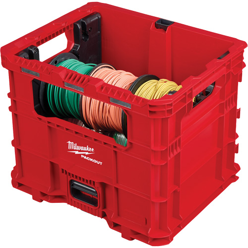 PACKOUT Wire Pulling XL Crate, 15-3/4" x 18-5/8" x 15", Black/Red Nia-Chem Ltd.