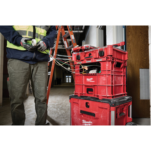 PACKOUT Wire Pulling XL Crate, 15-3/4" x 18-5/8" x 15", Black/Red Nia-Chem Ltd.