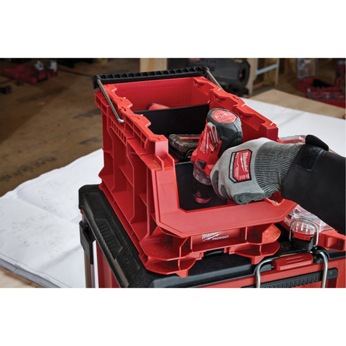 PACKOUT Compact Crate, 15-1/2" x 9-1/2" x 8-3/4", Black/Red Nia-Chem Ltd.