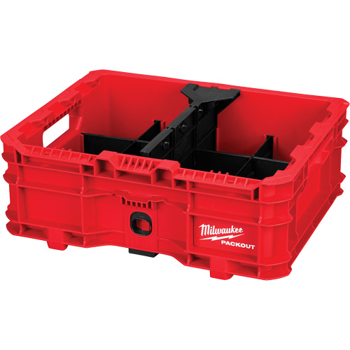 PACKOUT Low-Profile Crate, 15" x 18-5/8" x 6-5/8", Black/Red Nia-Chem Ltd.