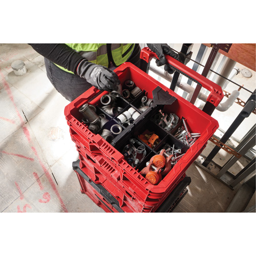 PACKOUT Low-Profile Crate, 15" x 18-5/8" x 6-5/8", Black/Red Nia-Chem Ltd.