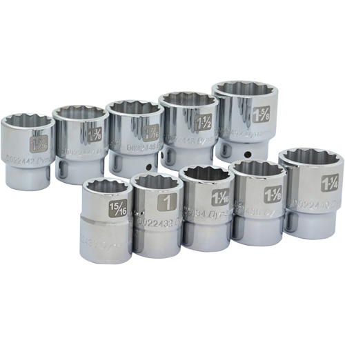 12-Point SAE Socket Set, 10 Pcs, 3/4" Drive Size Nia-Chem Ltd.