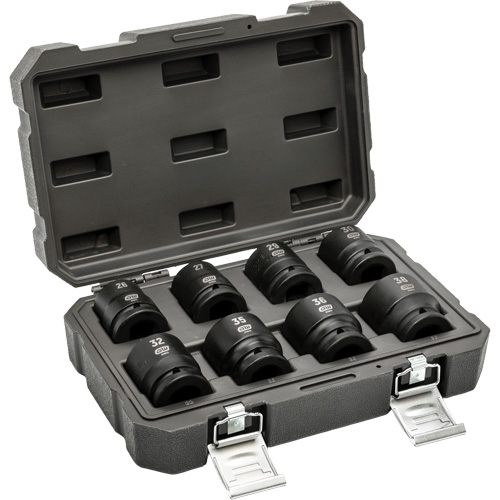 6-Point Metric Socket Set, 8 Pcs, Impact, 3/4" Drive Size Nia-Chem Ltd.
