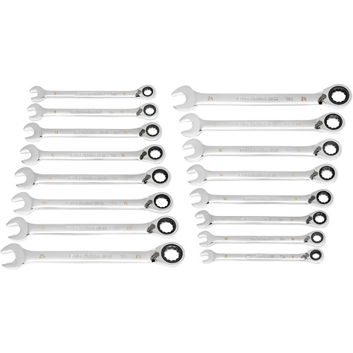 90-Tooth 12-Point Reversible Wrench Set, Ratcheting Box, 16 Pieces, Metric Nia-Chem Ltd.