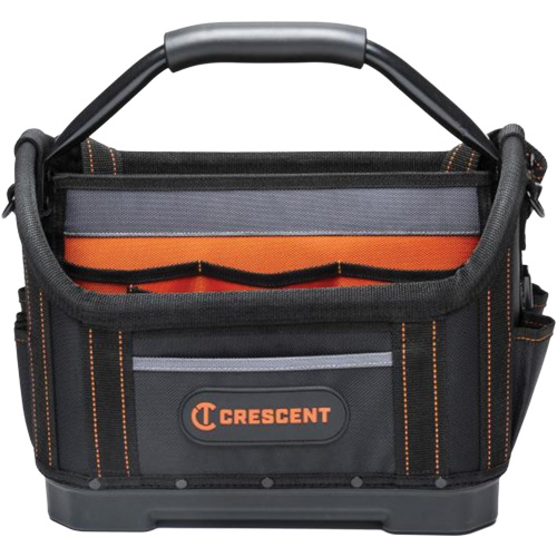 14" Tradesman Open Top Tool Bag, 1680 Denier/Polyester, 25 Pockets, Black/Grey/Orange Nia-Chem Ltd.