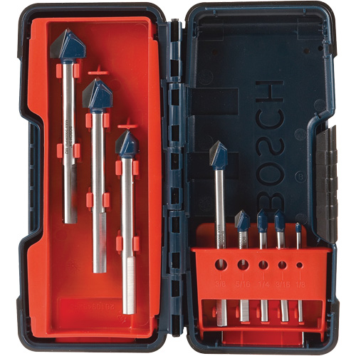 Glass & Tile Drill Bit Set, 8 Pieces, Carbide Nia-Chem Ltd.