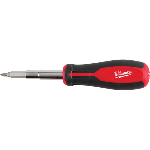 11-in-1 Magnetic 1/4" & 3/8" Drive Multi-Bit Screwdriver, 8" L, Cushion Grip Handle Nia-Chem Ltd.