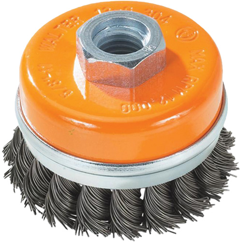 Brosse &agrave; fils nou&eacute;s torsad&eacute;s, 5" dia. x 5/8"-11 arbre Nia-Chem Ltd.
