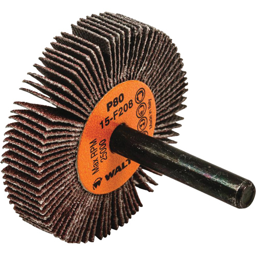 Flap Wheels-Coolcut Flap Wheels, Aluminum Oxide, 80 Grit, 2" x 3/8" x 1/4" Nia-Chem Ltd.