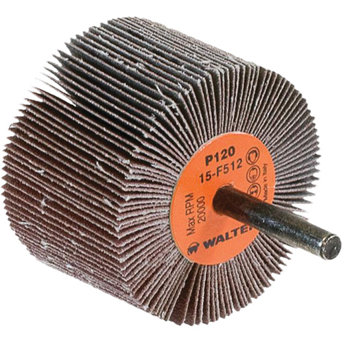 Flap Wheels-Coolcut Flap Wheels, Aluminum Oxide, 120 Grit, 2-1/2" x 1-1/2" x 1/4" Nia-Chem Ltd.