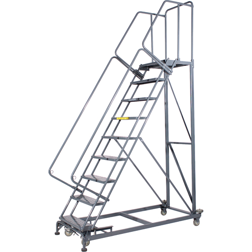 Monster Rolling Ladders, 7 Steps, 24" Step Width, 70" Platform Height, Steel Nia-Chem Ltd.