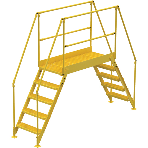 Crossover Ladder, 115-1/2" Overall Span, 50" H x 60" D, 24" Step Width Nia-Chem Ltd.