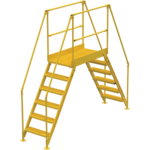 Crossover Ladder, 116" Overall Span, 60" H x 48" D, 24" Step Width Nia-Chem Ltd.