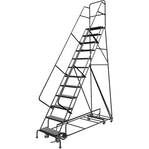 &eacute;chelles roulantes multidirectionnelles, 12 marches, Largeur de la marche 24", Hauteur de la plateforme 120", Acier Nia-Chem Ltd.