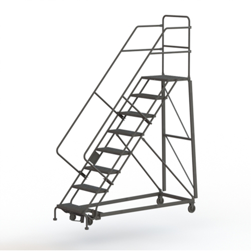 Heavy Duty Safety Slope Ladder, 8 Steps, Perforated, 50° Incline, 80" High Nia-Chem Ltd.