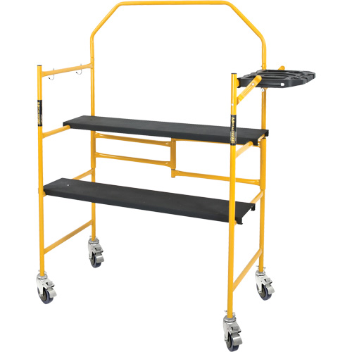 Jobsite Series 4' Safety Rail & Tool Shelf Scaffold Kit, Steel Frame, 49-1/2" D x 57-3/4" H Nia-Chem Ltd.