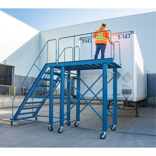 &eacute;chelle &agrave; neige, Acier, 10 Marches, 99" ha, 85-1/2" p, 48" Marche, Stri&eacute; Nia-Chem Ltd.