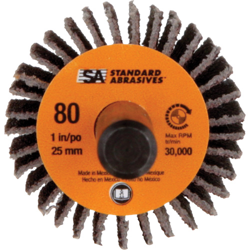 Standard Abrasives Flap Wheel, Aluminum Oxide, 80 Grit, 1" x 1" x 1/4" Nia-Chem Ltd.