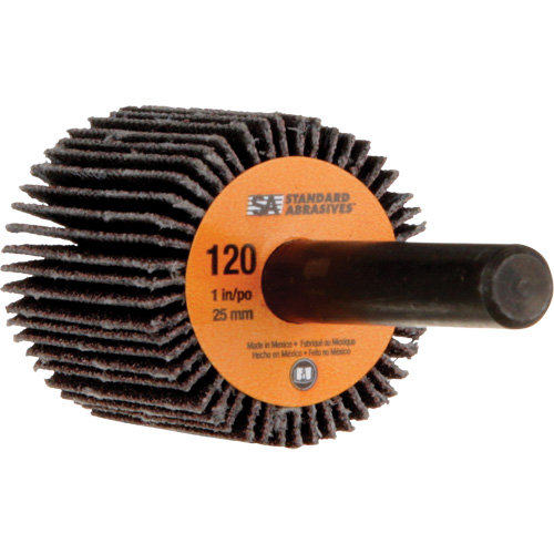 Meule &agrave; lamelles Standard Abrasives, Oxyde d'aluminium, Grain 120, 1" x 1" x 1/4" Nia-Chem Ltd.