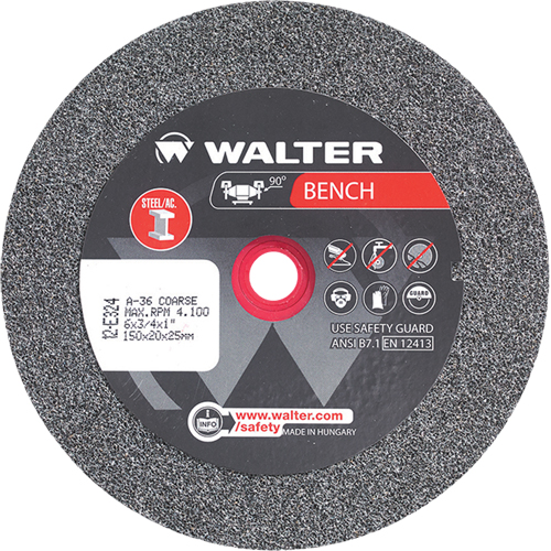 Bench Grinding Wheels, 6" x 3/4", 1" Arbor, 1 Nia-Chem Ltd.