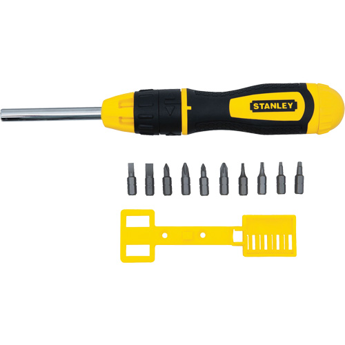 Multi-Bit Ratchet Screwdriver with 10 Bits, Cushion Grip Handle Nia-Chem Ltd.